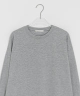 [unisex] Napyu Slit Over Plain Long Sleeve Tee