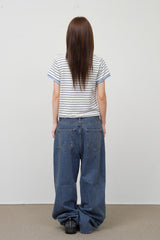 (W) Pesto Striped Top