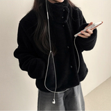 ファーリングハイネックフリースショートコート