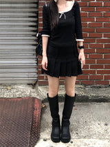 バートンプリーツミニスカート (2 colors)