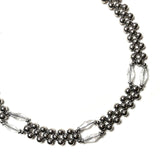 Oval Crystal Ball Chain Necklace