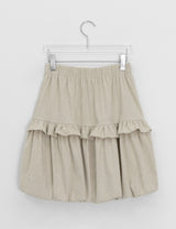 Myopni Corduroy Balloon Midi Skirt