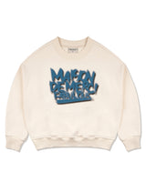 Women's two-tone broken logo crop sweatshirt cream(FCE1TS301W)