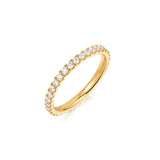 Pave Setting 925 Silver+ 14k gold plating Ring R057-01G