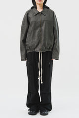 Dex Washed Leather Jumper (2color)