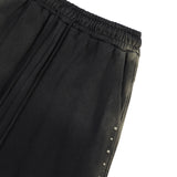 [ULKIN] Bleach Washing Stud Bermuda Sweat Shorts_Black