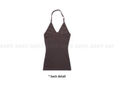 RING STRAP HALTER TOP
