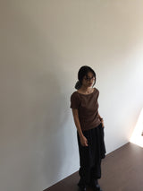 Slit pleated skirt pants (2color)