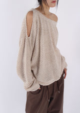 PUFFY CUTOUT KNIT