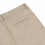 Metal Label Wide Trouser Pants - Cream