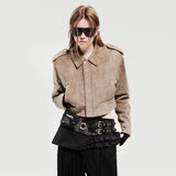 BOMBERS SHOULDER OUTERWEAR_GREY BROWN