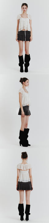 ELLA CAPE BLOUSE white