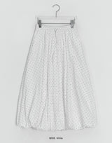 Kayan Banding Dot Balloon Long Skirt