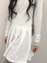 line and pleated dress