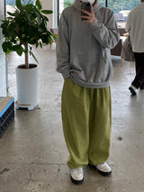 Pink light green pants pastel cotton balloon pants 3C