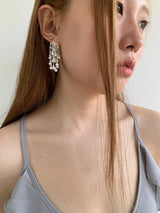 Pearl tassel earrings