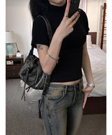 [F/W] Half pola slim loose t-shirts(4color)