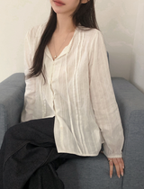 #Romantic Lace Cotton100 Strap Blouse