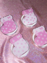 [WINTER CHRISTMAS SOCK] MAGSAFE SMARTTOK POPSOCKET_DOT PINK
