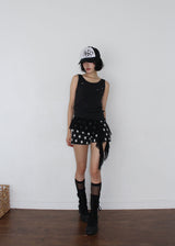 EYELET FRILL SLEEVELESS