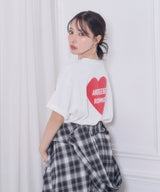 UNISEX ハートプリントT ホワイト