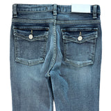 Serin Back Pocket Brush Slim Fit Low Bootcut Long Pants (2 colors)