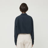 WASHED COTTON SHIRTS DEEP NAVY