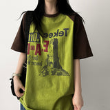 E-ID カラーラグランボクシーフィット半袖Tシャツ