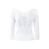 Two Way Tie Up Half Sleeve Top [White]