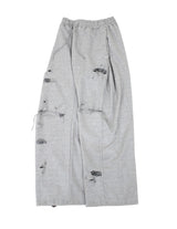 destroyed side tuck sweat pants (gray)