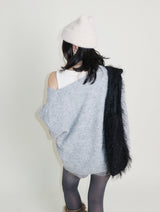 Kina Bendable Angora Fur Micro Shorts (Angora Fur Fabric)