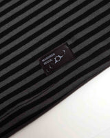 Henley Neck Long Sleeve Stripe Black