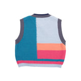 COLOR MIX REVERSE CROP KNIT VEST (FOR WOMAN)_SYS2VK51SB