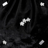 Silver Flower Gym Sack [Black]