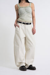 Max Wide Curved Twill Pants