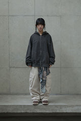 Pigment Stud Hood Zip-Up