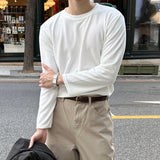 LMN Fine Knit Round Long-Sleeved T-Shirt (4 colors)