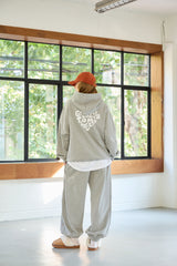 GOODLUCK HEART HOODIE / MELANGE