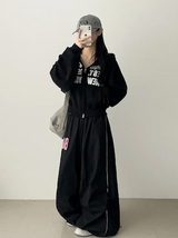 Oz American flag No. 80 ping-pong string line wide pants