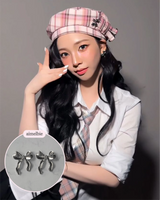 [ILLIT イロハ, NMIXX へウォン Piercing] バレリーナリボンピアス - Silver