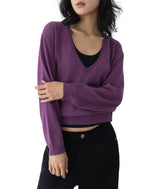 Bamboo Deep V-Neck Knit Top