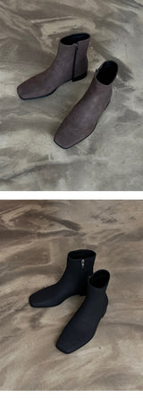 [HANDMADE] Suede square toe chelsea boots (3color)