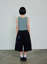 CAT MONSTER CHECK SLEEVELESS
