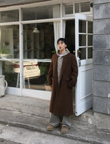 No.1496 alpaca button hood KNIT (3color)