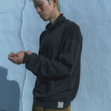Jersey stripe turtleneck / Charcoal