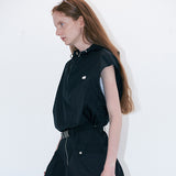 Drawstring hoodie black