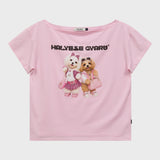 マルチーズギャルオフショルダーハーフスリーブTシャツ