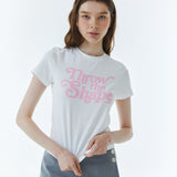 シャープロゴスリムスパンTシャツ ホワイト