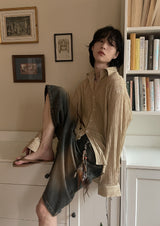 ストーンダイイングリンクルオーバーシャツ