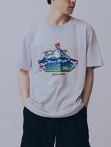 富士山グラフィックTシャツ (Gray)